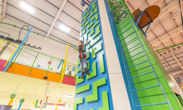 An indoor play and activity hub featuring Glowzone bowling, the Adrenaline and an array of play towers.